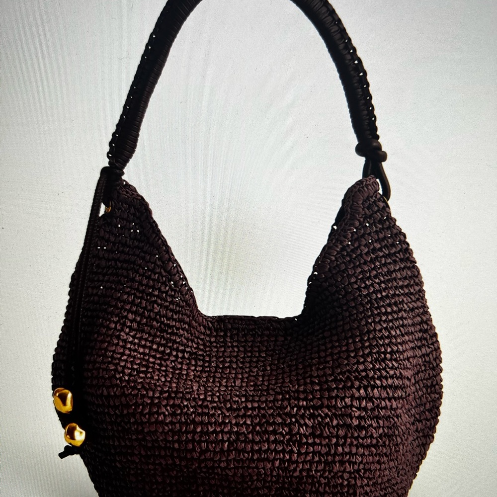 Madewell Camden Straw Bag - Chocolate raisin